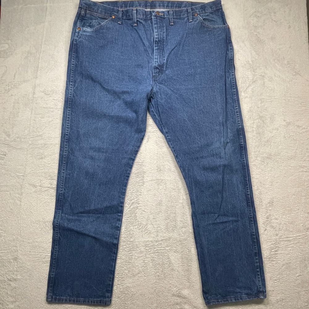 Wrangler Jeans Mens 46x32 Blue Cowboy Cut Original Fit Straight Leg Denim